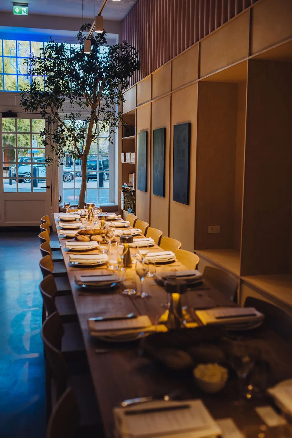 The Clubhouse set for dinner